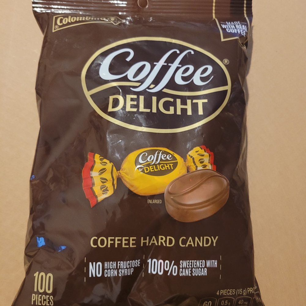 Coffee Delight Coffee Hard Candy - Brown & Yellow Packaging